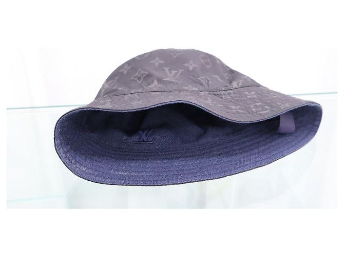 Louis Vuitton Wendbarer Regen-Bucket-Hat aus Monogram-Denim - Ansicht 2