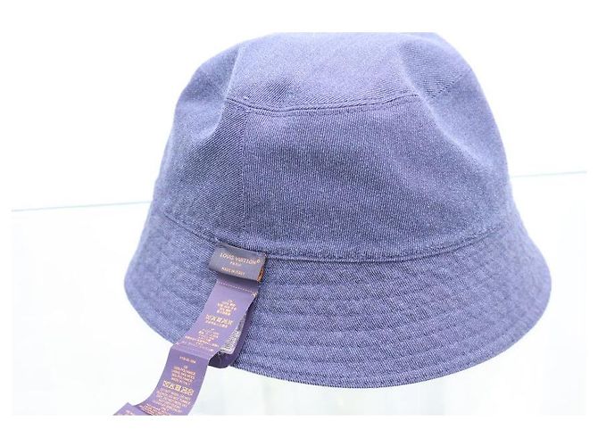 Louis Vuitton Wendbarer Regen-Bucket-Hat aus Monogram-Denim - Ansicht 9