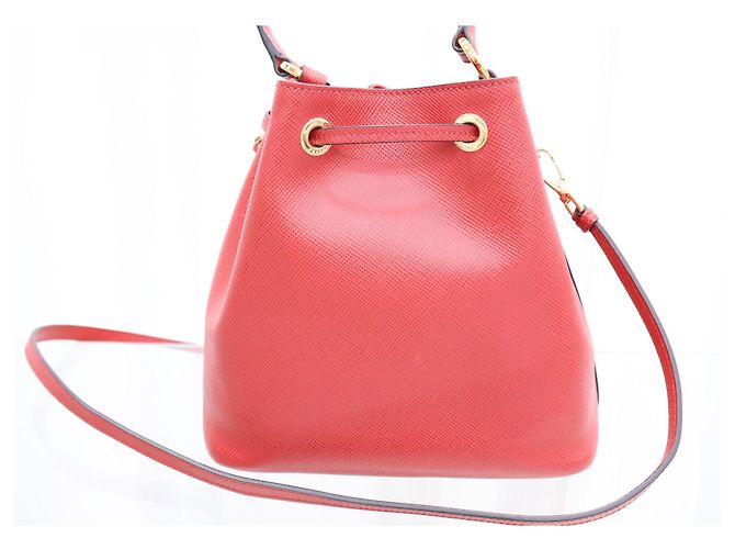 Prada Borsa a secchiello Saffiano a tracolla - vista 4