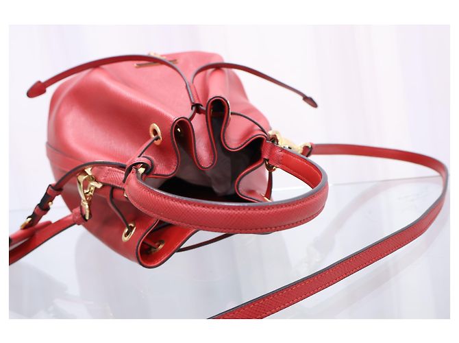 Prada Borsa a secchiello Saffiano a tracolla - vista 6