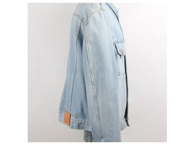 Giacca in denim Louis Vuitton DNA blu - vista 4