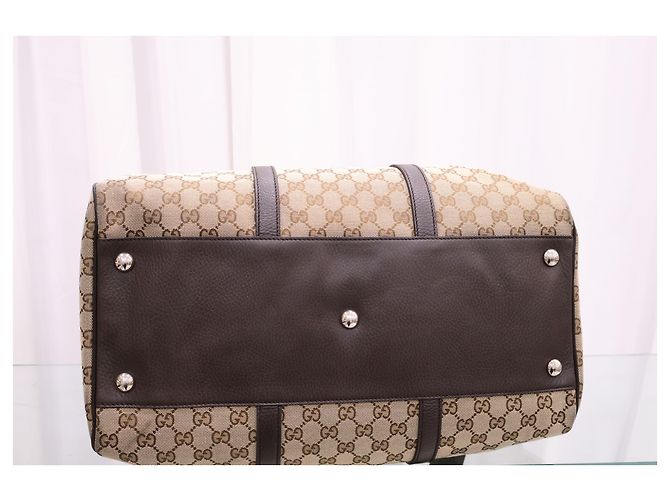 Gucci Borsa Supreme Canvas Boston Tote Bag - vista 5