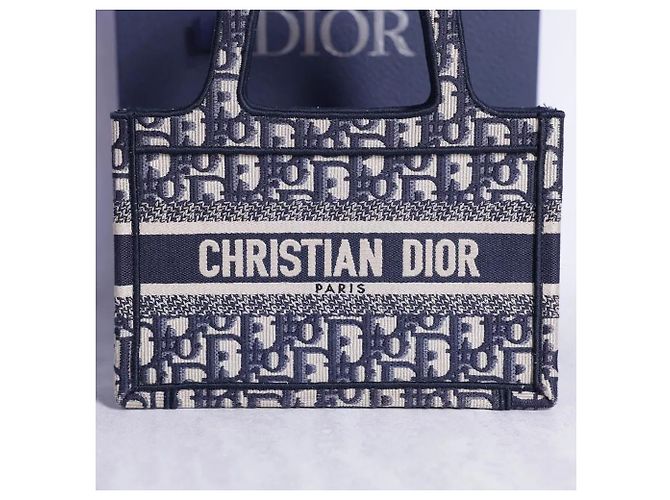 Borsa Dior Mini Book Tote Blu - vista 6