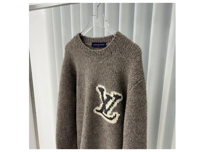 Louis Vuitton Intarsia Strickpullover Grau - Ansicht 3