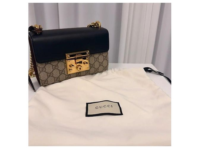 Borsa a tracolla Gucci Padlock GG Supreme Beige - vista 5