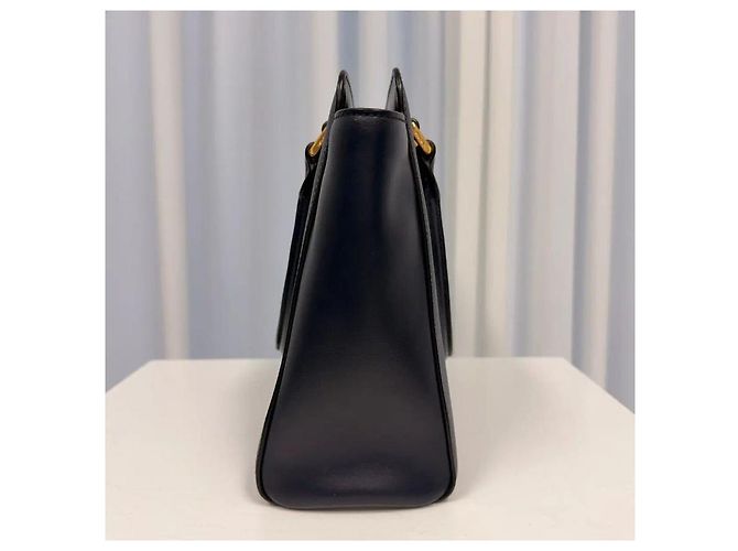 Prada Saffiano Soft Leder Tote Bag Navy - Ansicht 3