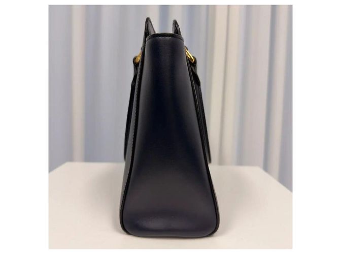 Prada Saffiano Soft Leder Tote Bag Navy - Ansicht 4