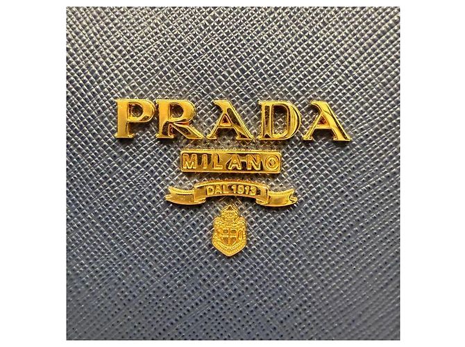 Prada Saffiano Soft Leder Tote Bag Navy - Ansicht 5