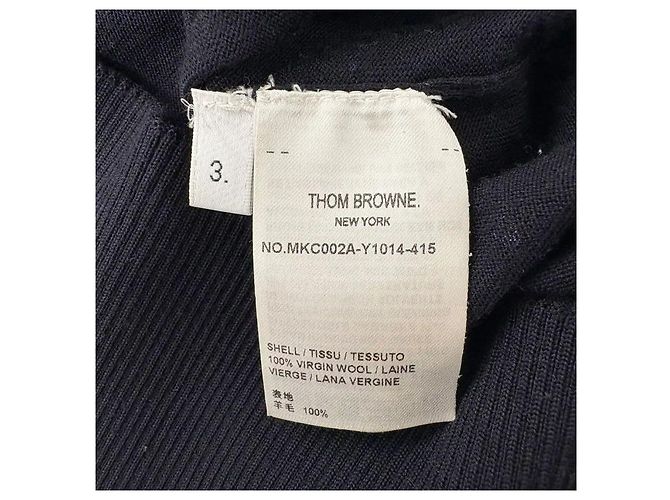 Thom Browne Merinowolle-Cardigan mit diagonalen Einsätzen - Ansicht 6