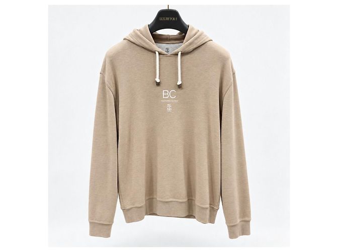 Brunello Cucinelli Kapuzenpullover aus Baumwolle Beige - Ansicht 6