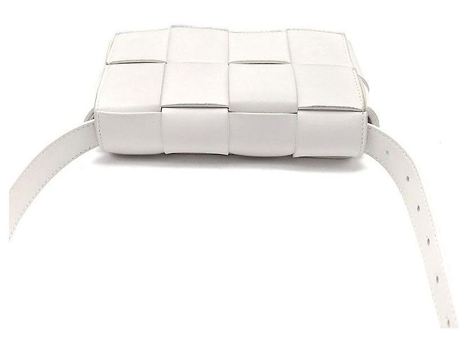 Bottega Veneta Cassetta Gürteltasche Weiß Leder - Ansicht 6