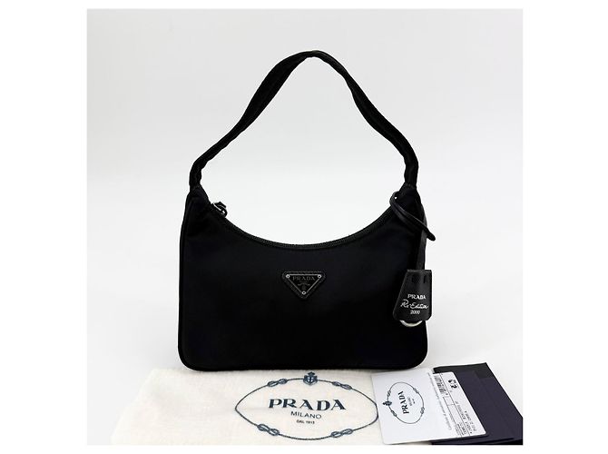 Prada Borsa Hobo Tesuto Black - vista 2