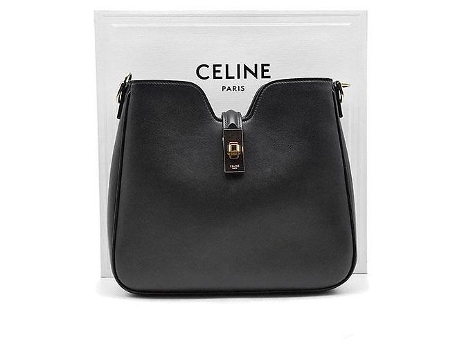 Borsa a mano Céline Soft 16 Camille Small in pelle nera - vista 9