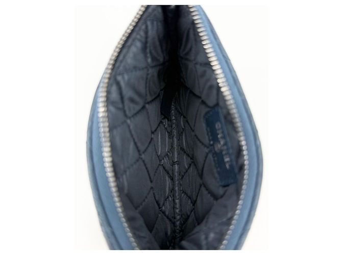 Chanel Mini Pochette Caviar Blu Navy - vista 6