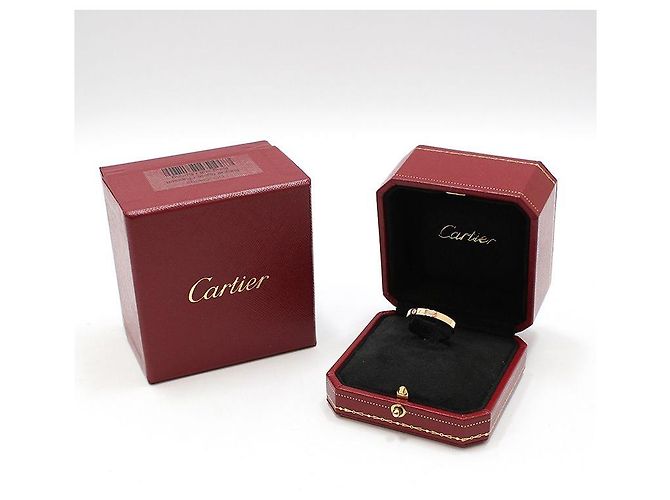 Cartier Fede nuziale in oro rosa con diamanti - vista 2