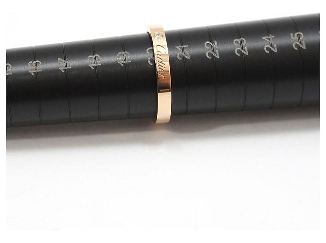 Cartier Fede nuziale in oro rosa con diamanti - vista 6