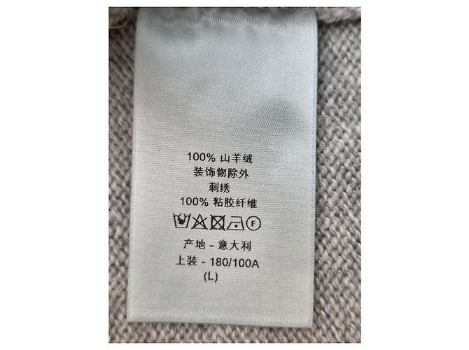 Dior Couture Pullover aus Kaschmir-Jersey Grau Zustand - Ansicht 14