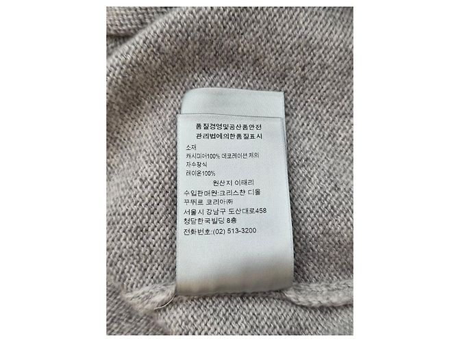 Dior Couture Pullover aus Kaschmir-Jersey Grau Zustand - Ansicht 15