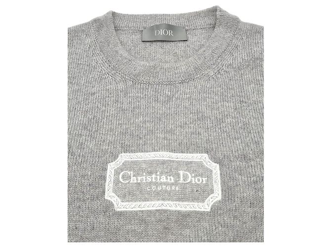 Dior Couture Pullover aus Kaschmir-Jersey Grau Zustand - Ansicht 3