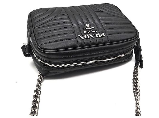 Prada Borsa a tracolla Diagram in vitello morbido - vista 6