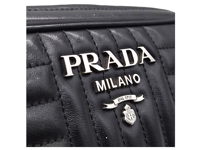 Prada Borsa a tracolla Diagram in vitello morbido - vista 8