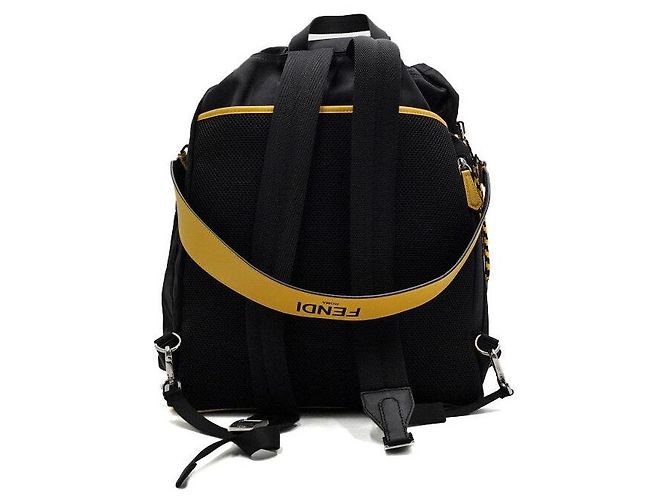 Fendi Black Stripe Drawstring Men's Backpack - view 4