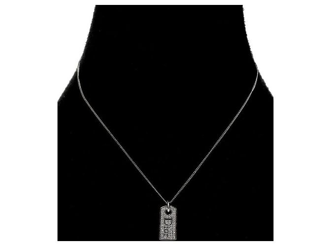 Dior Collana in Argento Placca Cubica - vista 5