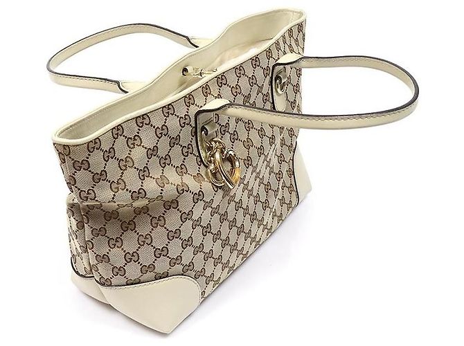 Bamboo Gucci Borsa Shopper a Spalla con Charm Cuore in Bambù - vista 2