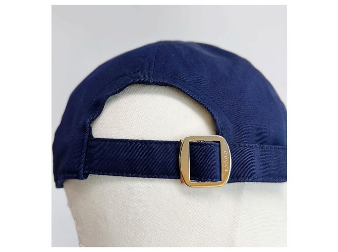Cappellino da baseball Gucci in cotone blu navy - vista 10