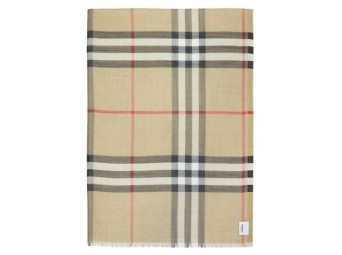 Burberry [Limited Pieces] Sciarpa in lana e seta a quadri MU GNT CHK GAUZE - vista 2