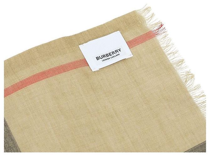 Burberry [Limited Pieces] Sciarpa in lana e seta a quadri MU GNT CHK GAUZE - vista 7