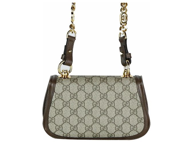 Borsa a tracolla Gucci Blondi in pelle marrone mini - vista 3