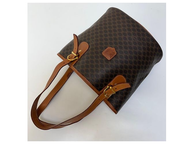 Borsa a secchiello Céline Macadam marrone pelle - vista 11