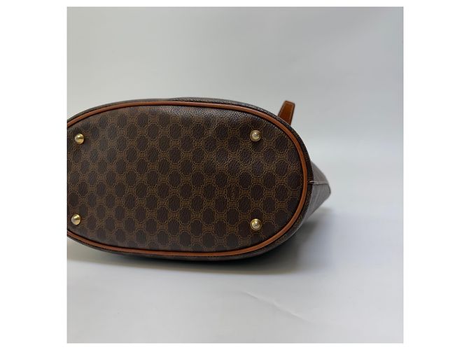 Borsa a secchiello Céline Macadam marrone pelle - vista 16