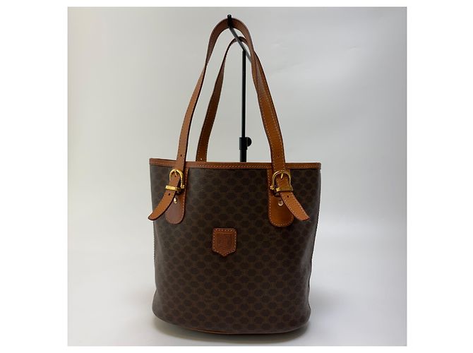 Borsa a secchiello Céline Macadam marrone pelle - vista 2