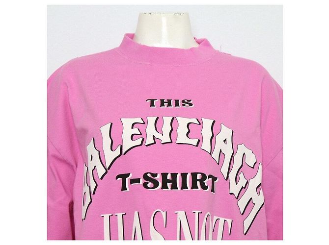Balenciaga Camiseta de algodón con estampado de logo oversized para mujer - vista 2