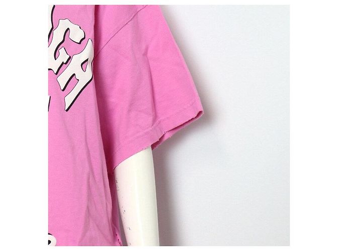 Balenciaga Camiseta de algodón con estampado de logo oversized para mujer - vista 3