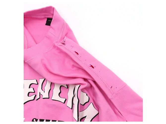 Balenciaga Camiseta de algodón con estampado de logo oversized para mujer - vista 6