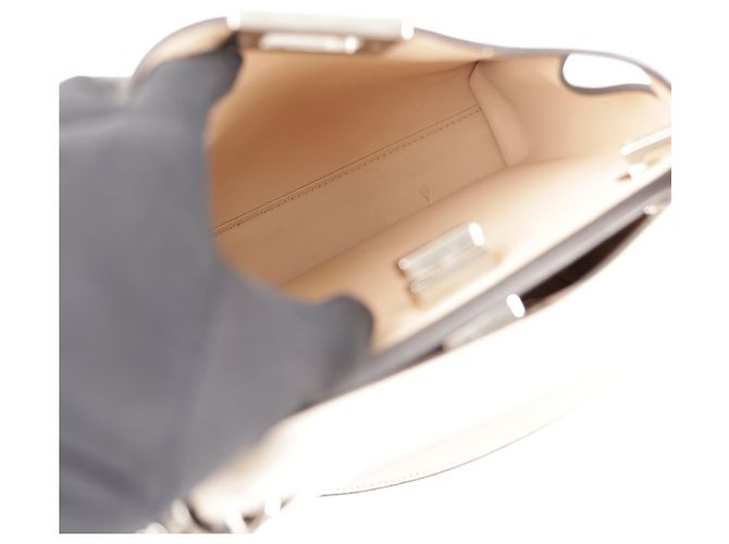 Fendi Borsa a spalla Medium Peekaboo Iconic Essential Tote Ivory Silver Tone - vista 11