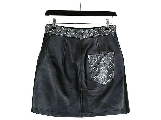 Louis Vuitton Gonna in pelle Monogram - vista 3