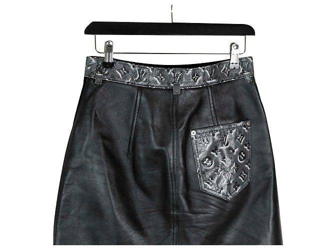 Louis Vuitton Gonna in pelle Monogram - vista 4