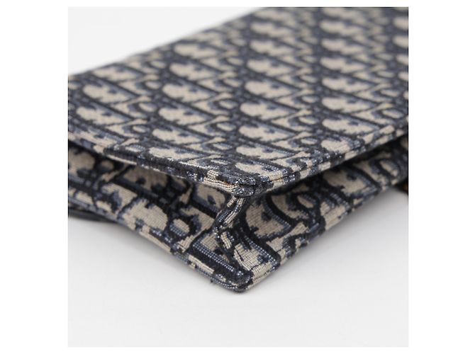 Dior Borsa Saddle Pouch Oblique Jacquard con Catena Blu - vista 12