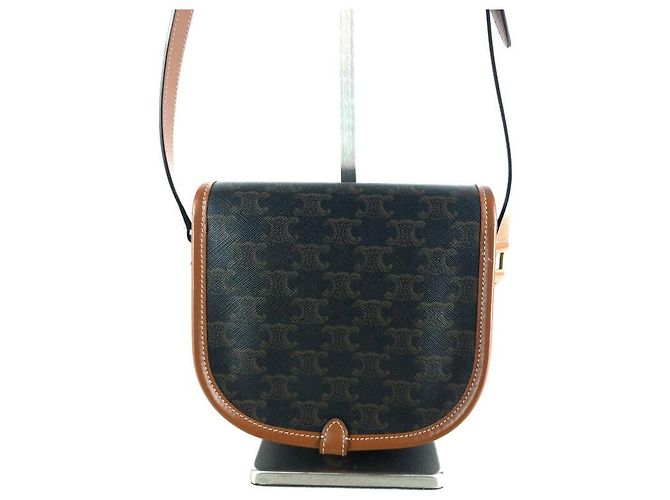 Céline Borsa a tracolla Triomphe Canvas Polco - vista 3