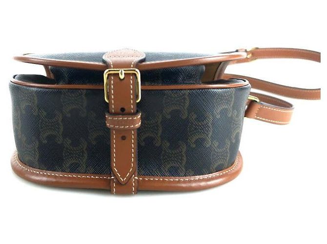 Céline Borsa a tracolla Triomphe Canvas Polco - vista 4