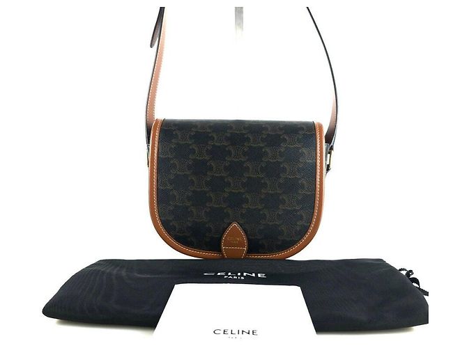 Céline Borsa a tracolla Triomphe Canvas Polco - vista 6