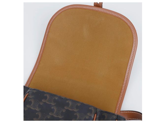 Céline Borsa Triope Canvas Medium Polko Beige - vista 11