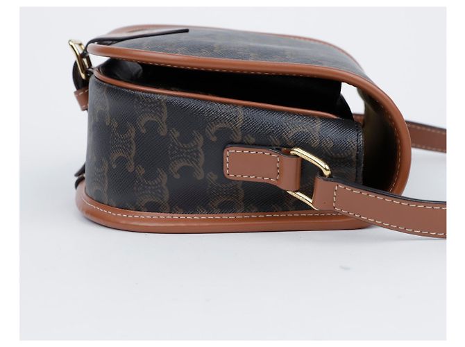 Céline Borsa Triope Canvas Medium Polko Beige - vista 5