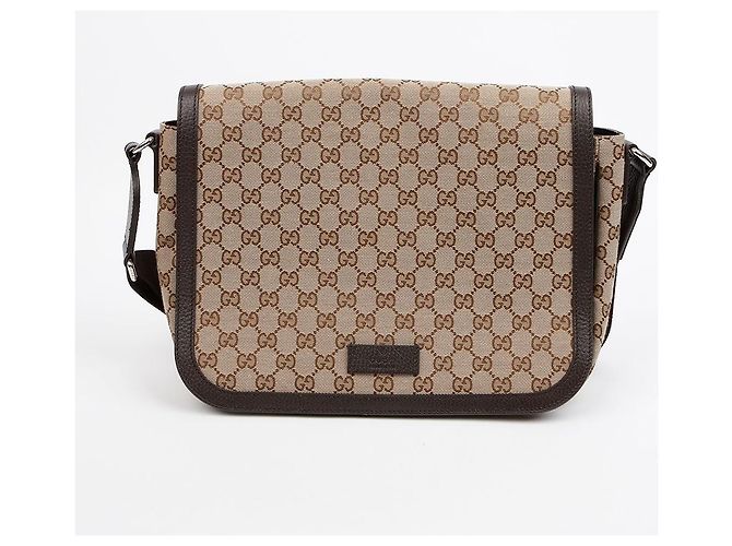 Gucci Borsa a tracolla messenger in tela GG - vista 2