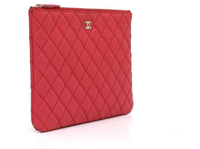 Chanel Borsa a pochette Caviar Gold CC Classic New Medium Clutch Bag - vista 3
