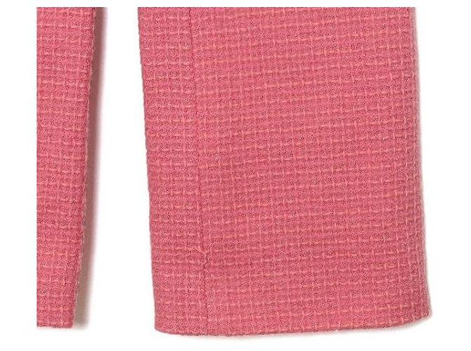 Chanel Pantalones anchos de tweed rosa para mujer - vista 3